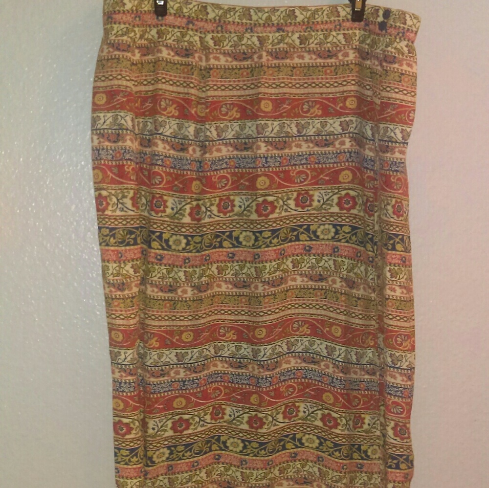 Talbot's multi colored floral Maxi skirt